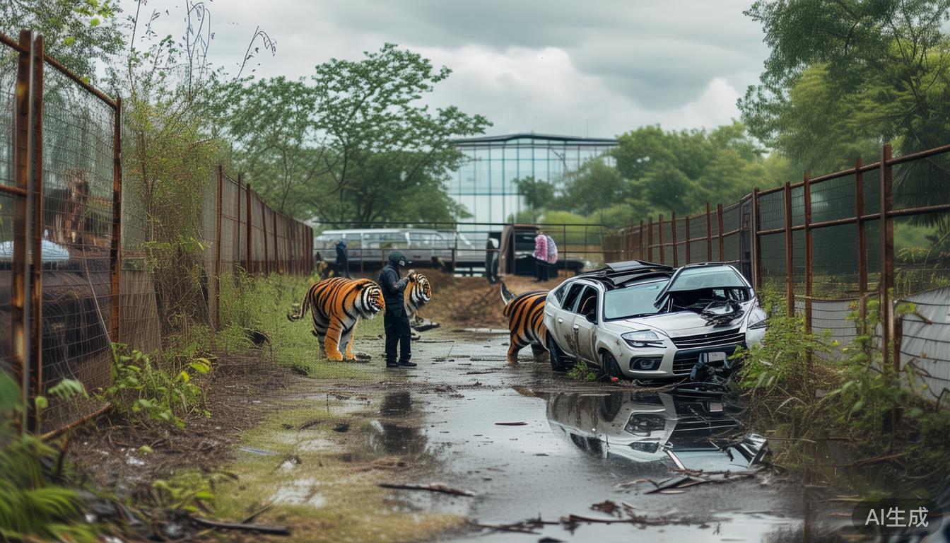 秦皇岛野生动物园猛兽区游客下车，老虎逼近！这惊险一幕为何发生？