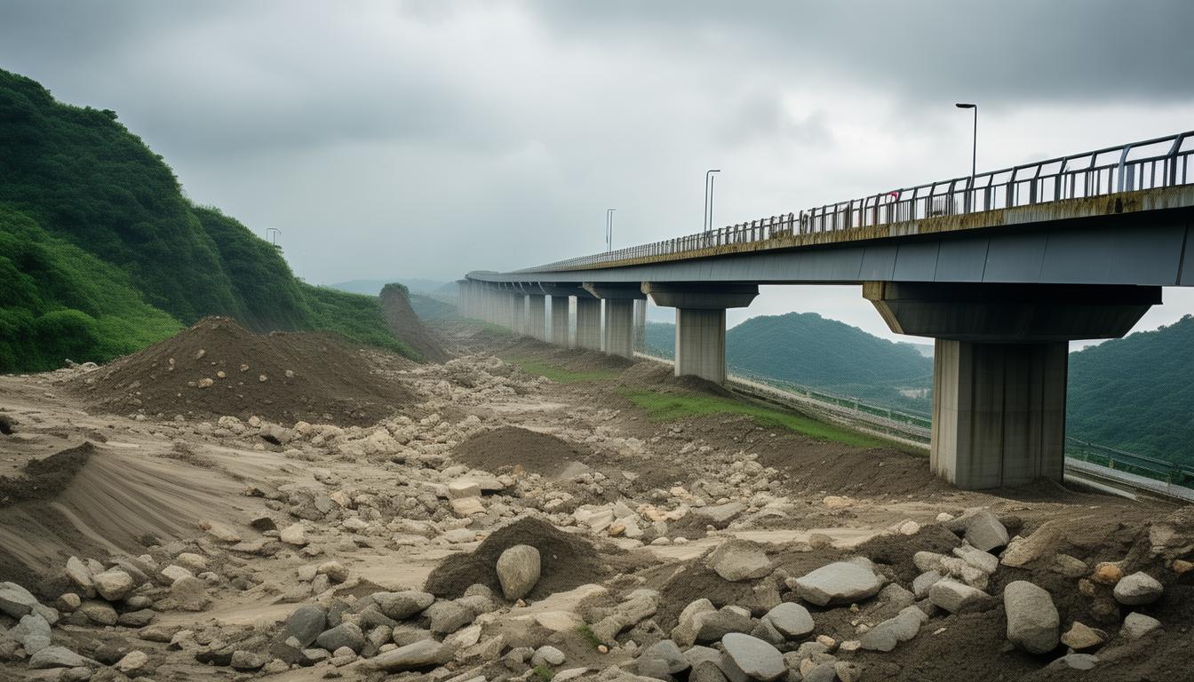 _厦蓉高速漳州段暴雨引发山体滑坡,封路十多个小时大货车被迫滞留,现场正冒雨清理_厦蓉高速漳州段暴雨引发山体滑坡,封路十多个小时大货车被迫滞留,现场正冒雨清理